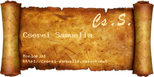 Cserei Samuella névjegykártya